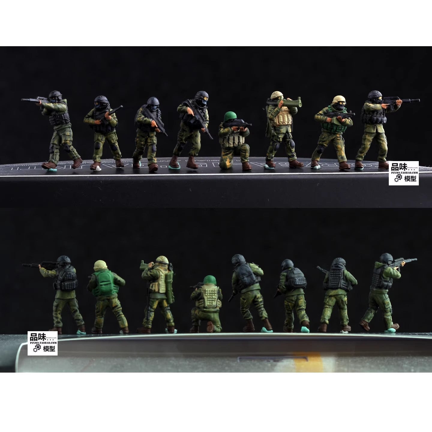 Homemade 1/72 Rebel Mercenaries Heavy Duty Team 8-Persons Finished Model Toys