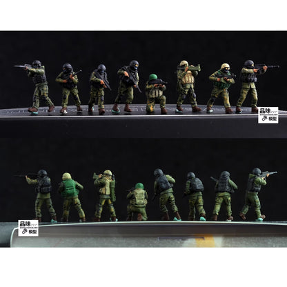 Homemade 1/72 Rebel Mercenaries Heavy Duty Team 8-Persons Finished Model Toys