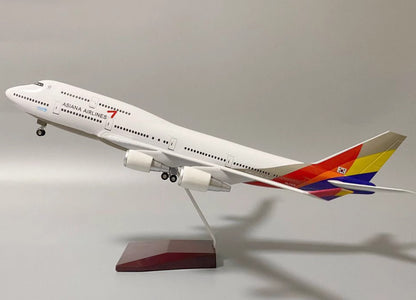 1:150 47CM ASIANA AIRLINES BOEING 747-400 Airplane Landing Gear Resin Model