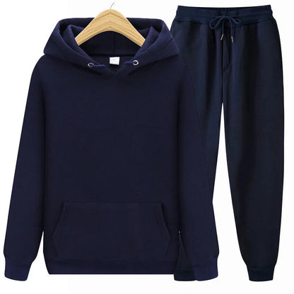 Two Piece Set Women Tracksuit Sportwear Pants Suit Men Autumn Winter Sweatpants