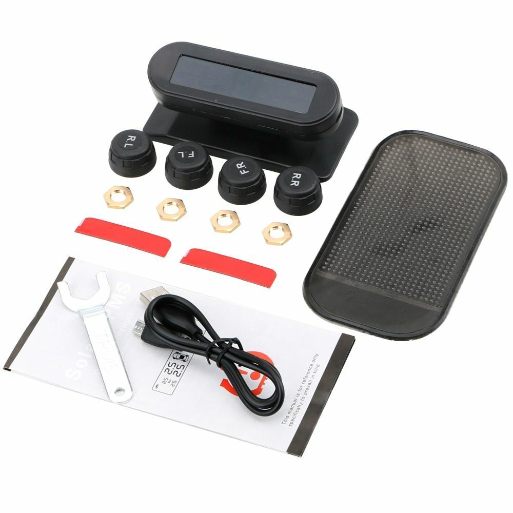 Car Tire Pressure Sensor Temperature Warning Fuel Save Monitor System 4 External