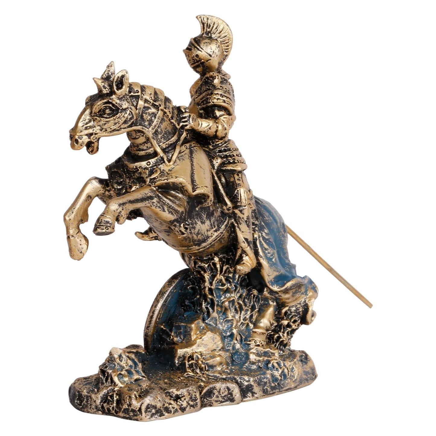 Alexander The Great on Horseback Greek Roman Warrior Polyresin Sculpture Statue
