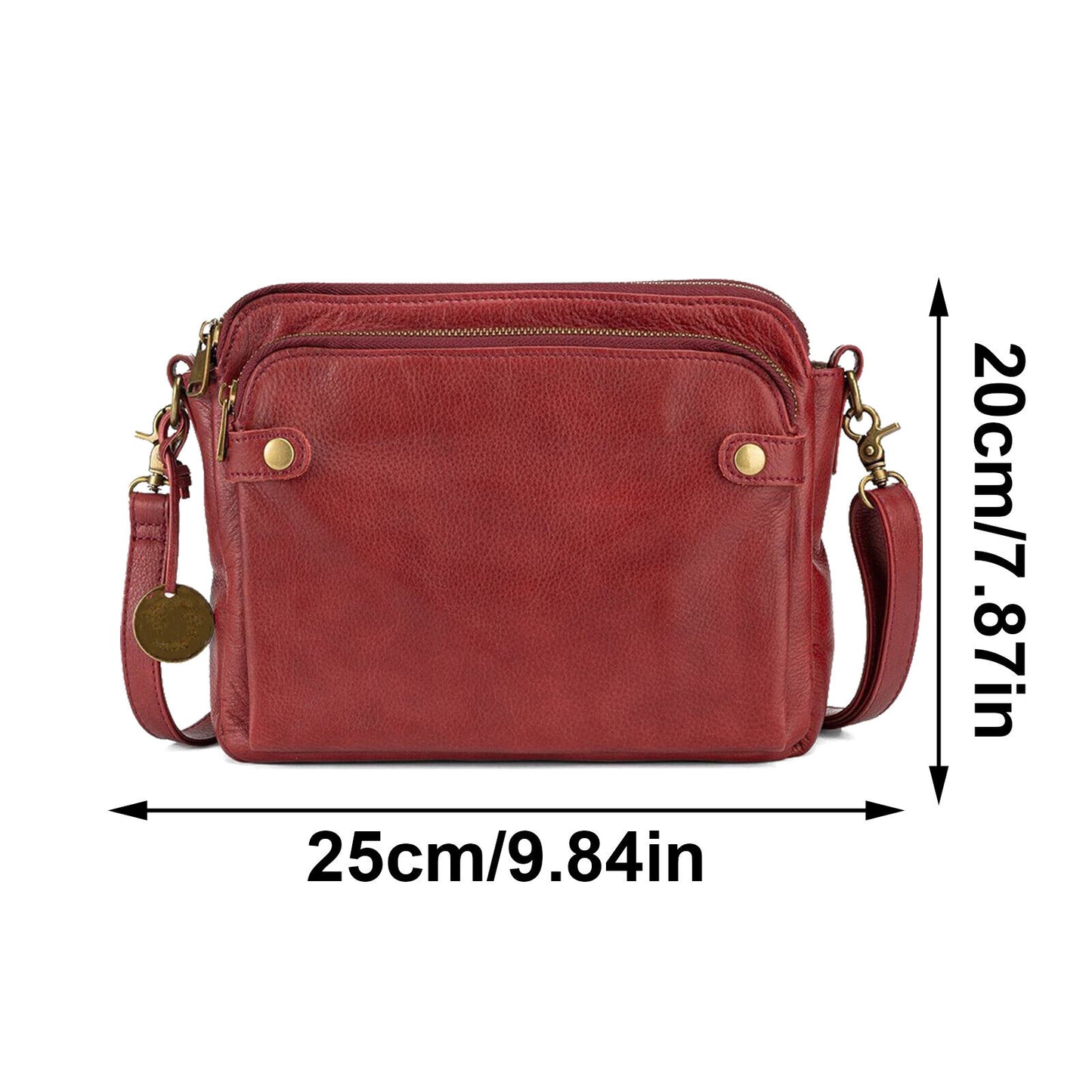 3-Layer Leather Crossbody Shoulder Clutch Bag High Quality Purse Luxury Handbag