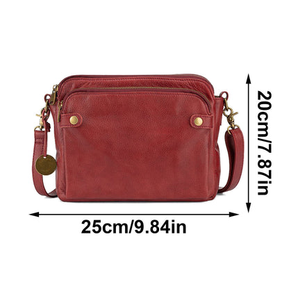 3-Layer Leather Crossbody Shoulder Clutch Bag High Quality Purse Luxury Handbag