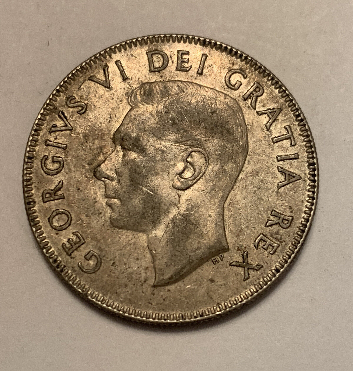 1949 SILVER CANADA 50 CENTS COIN KING GEORGE VI UK ROYAL OLD MONEY SILVER COIN