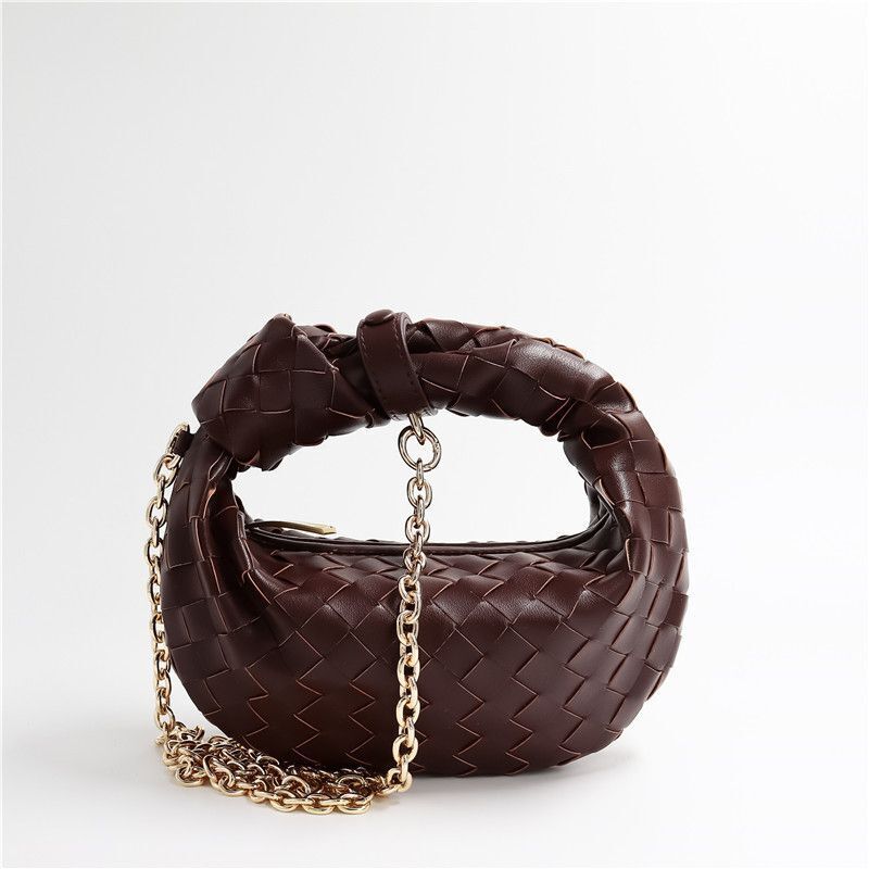 Genuine Leather Pleated Bag Weaving Handbags Shoulder Messenger Bag 24*12*21 CM