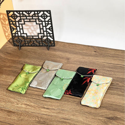 Weaving Fabric Tea Ceremony Storage Tea Bag Set of Three Pieces