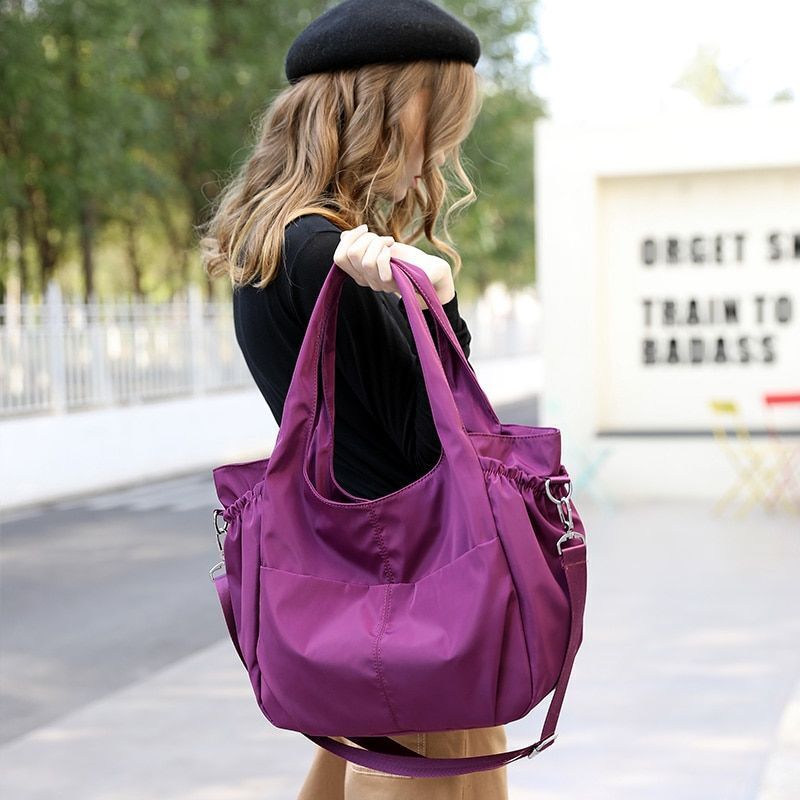 Waterproof Handbag Large Shoulder Bag Nylon Crossbody Bag 32*29*14 CM Polyester