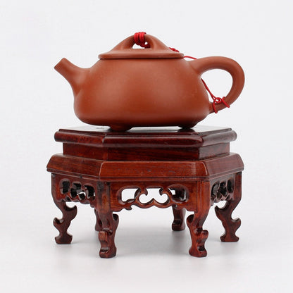 Hexagon Wooden Pedestal Vase Teapot Base Collection Display Stand Vintage