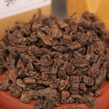 Yunnan Mini Old Ripe Puer Tea 2018 Muzhi Pearl Lao Cha Tou Shu Puer Tea 200g