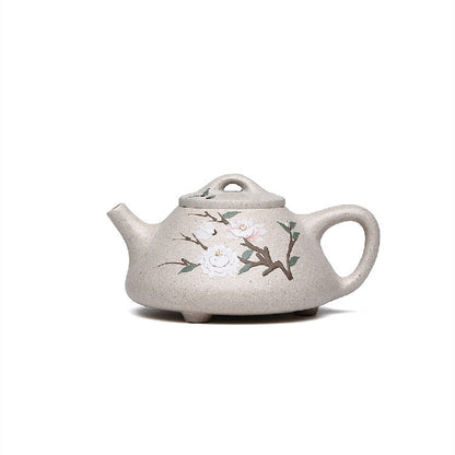 Chinese Tea Pot Real Yixing Zisha White Clay Shipiao Pot Marked Handmade Craft