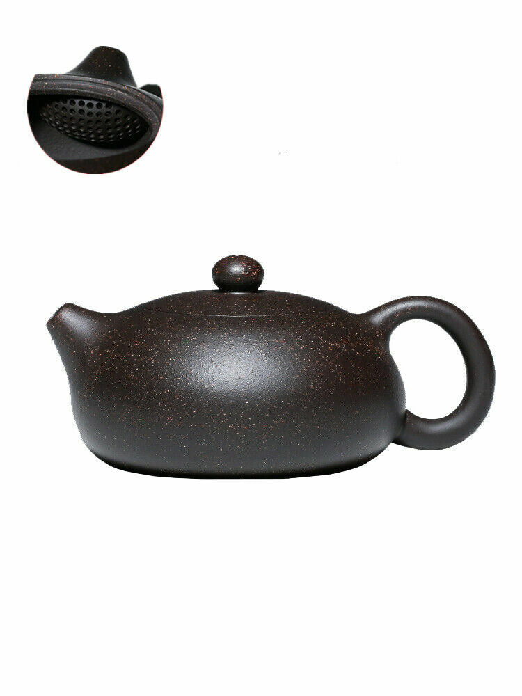 Marked Xishi Tea Pot Real Yixing Zisha Black Galaxy Clay Pot Handmade Ball Holes