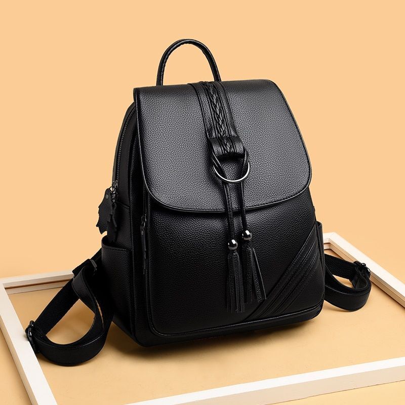 Backpacks High Quality Soft Genuine Leather Bag Traveling Pouch Soft Handle 1 PC