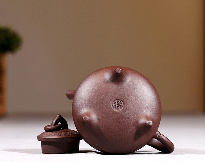 210ml Yixing Purple Clay Handmade Tea Pot Engraved Kettle Kung Fu Tea Ceremony