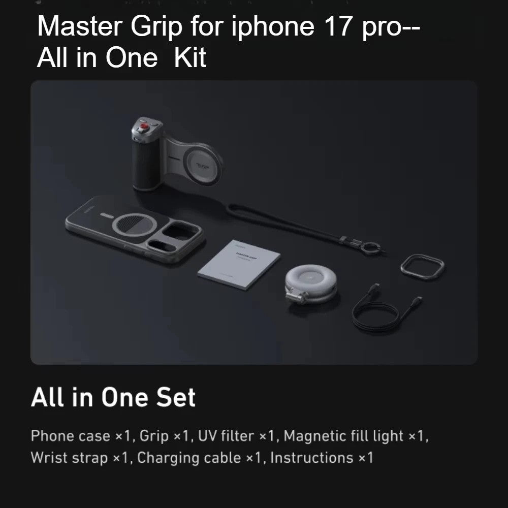 TELESIN iPhone 17 Pro Max/ 17 Pro Grip - Magnetic 3200mAh Battery Kit