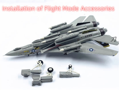 1/100 US F-14A Tomcat Fighter F14 Aircraft Model VF-84 Pirate Flag Squadron WLTK