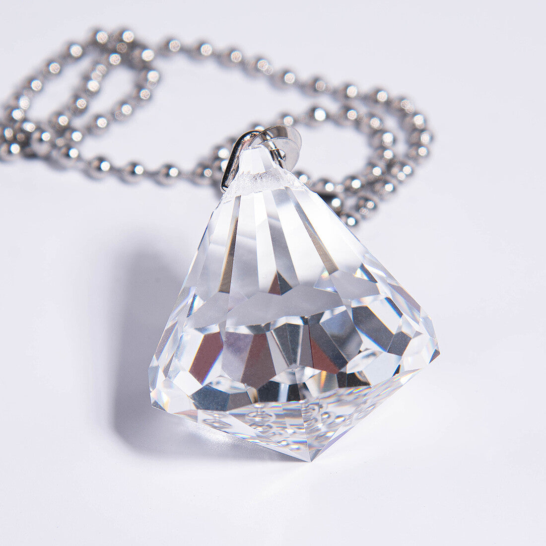 2PCS Crystal Prisms Pendant Pull Chain for Ceiling Fan Extension Chain Decor