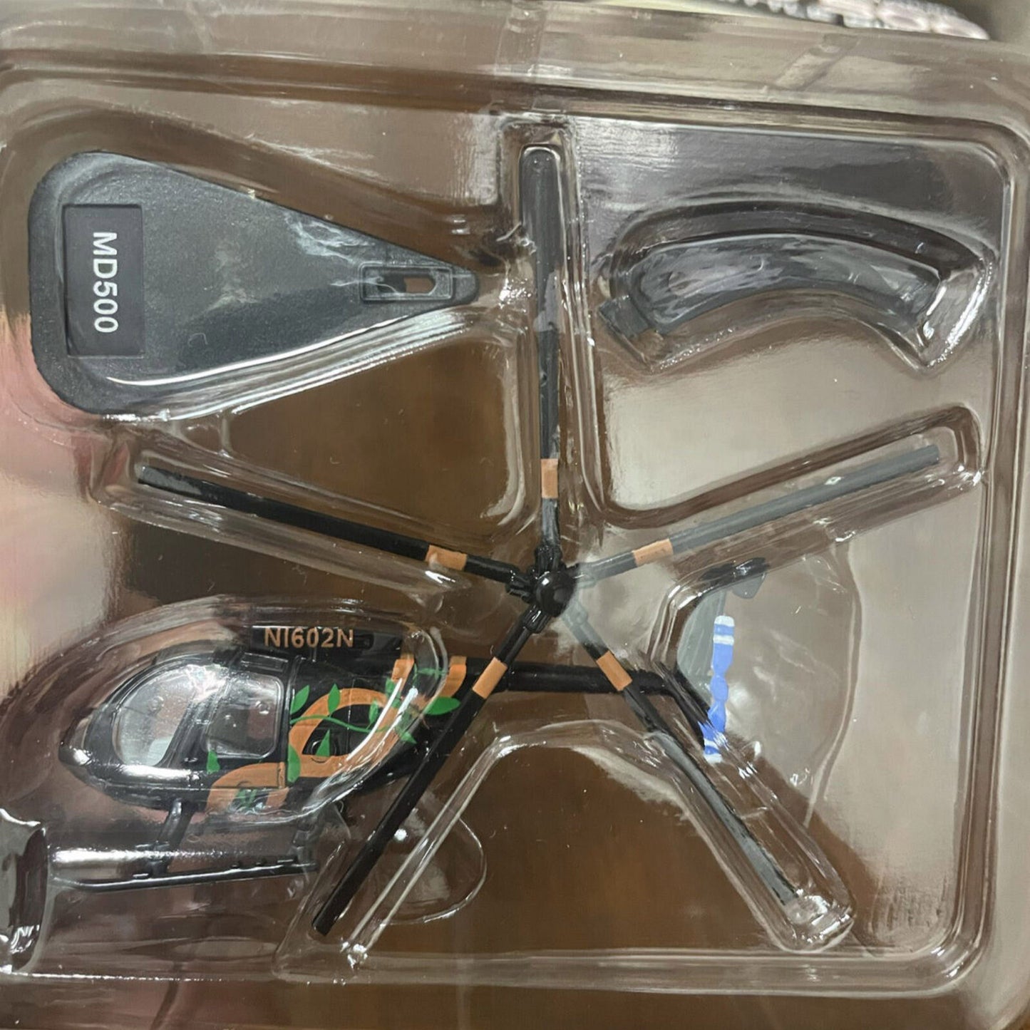 7.4cm Diecast Alloy 1/100 Scale USA Bird MD500 Helicopter Model Collection