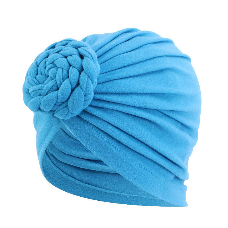 Turban Hat Twist Braid Turban Hat Pan Flower Turban Hat Baotou Hat Ethnic Hat
