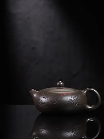 rare original ore real yixing zisha tea pot handmade master pot shrimp carved