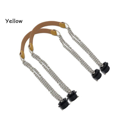 Synthetic Leather Chain Handle Silver Aluminum Handle Bag Handbag Accessories