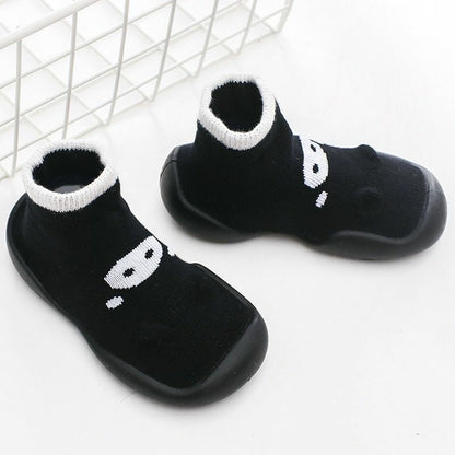 Unisex Baby Shoes First Walkers Toddler Girl Soft Rubber Knit Booties Anti-slip