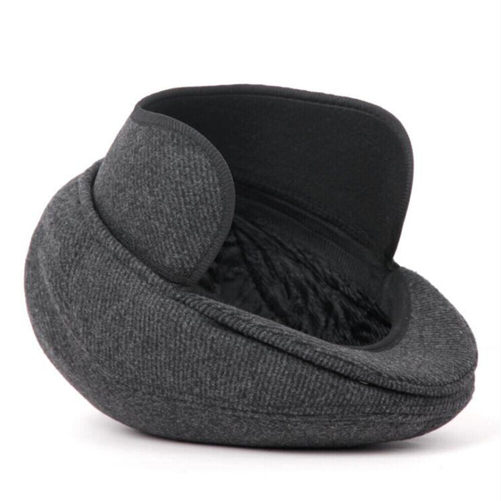 Men's Helmet Cap Newsboy Wool Hat Driving Flat Cabbie Hat Golf