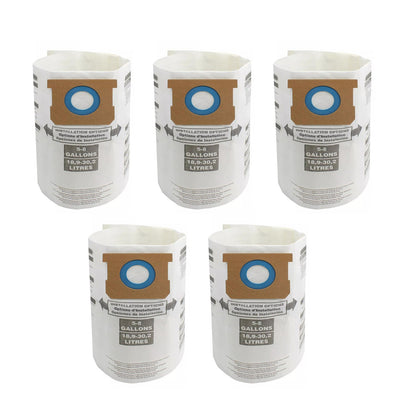 5 Pack Vacuum Cleaner Dust Bags For Shop Vac 5-8 Gallon Vacuum 9066100