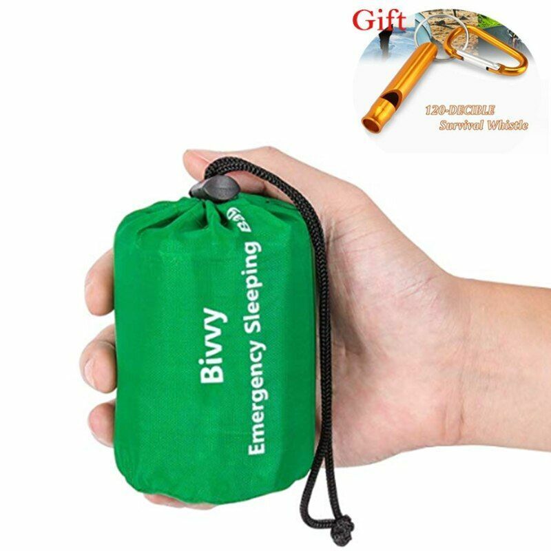 Sleeping Bag Thermal Outdoor Life Bivy Emergency Warm Waterproof Mylar First Aid