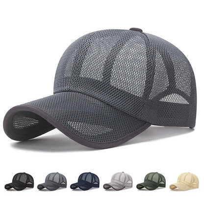 Mesh Cap Quick Dry Sun Hat Casual Breathable Baseball Cap Adjustable Soft