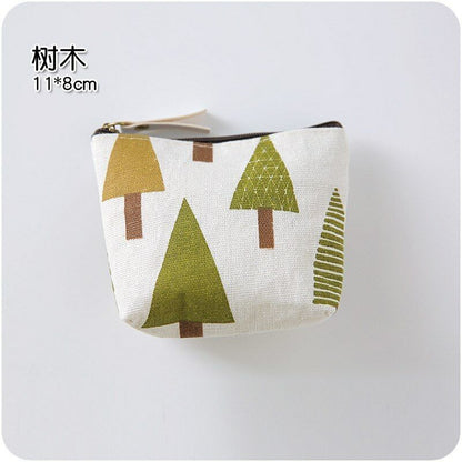 Women Coin Purse Card Earphone Pouch Bag Key Holder Small Wallet Package Canvas