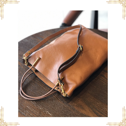 Women GENUINE LEATHER Handbag Soft Large Capacity Cross Shoulder Bag Vintage