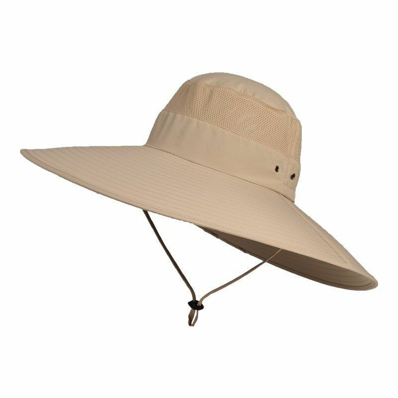 15CM Big Wide Hat Fisherman Solid Waterproof Sunshade Fishing Cap Sport Hiking