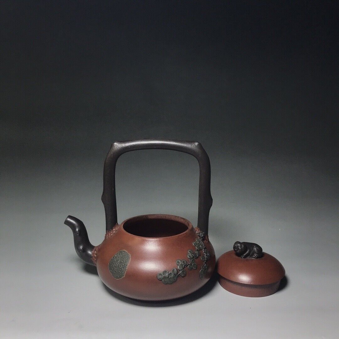 Chinese Yixing Zisha Clay Handmade Exquisite Teapot （提梁壶 底款：蒋蓉））