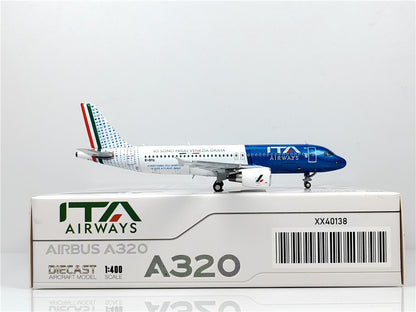 1:400 JC Wings ITA AIRWAYS AIRBUS A320 Passenger Airplane Diecast Aircraft Model