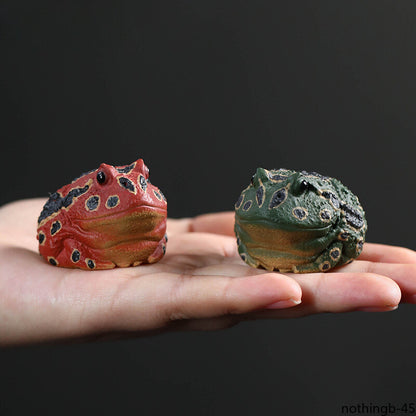 Toad Yixing Zisha Tea Pet Frog Tea Play Figurine Tea Ceremony Tea Statue Chinese