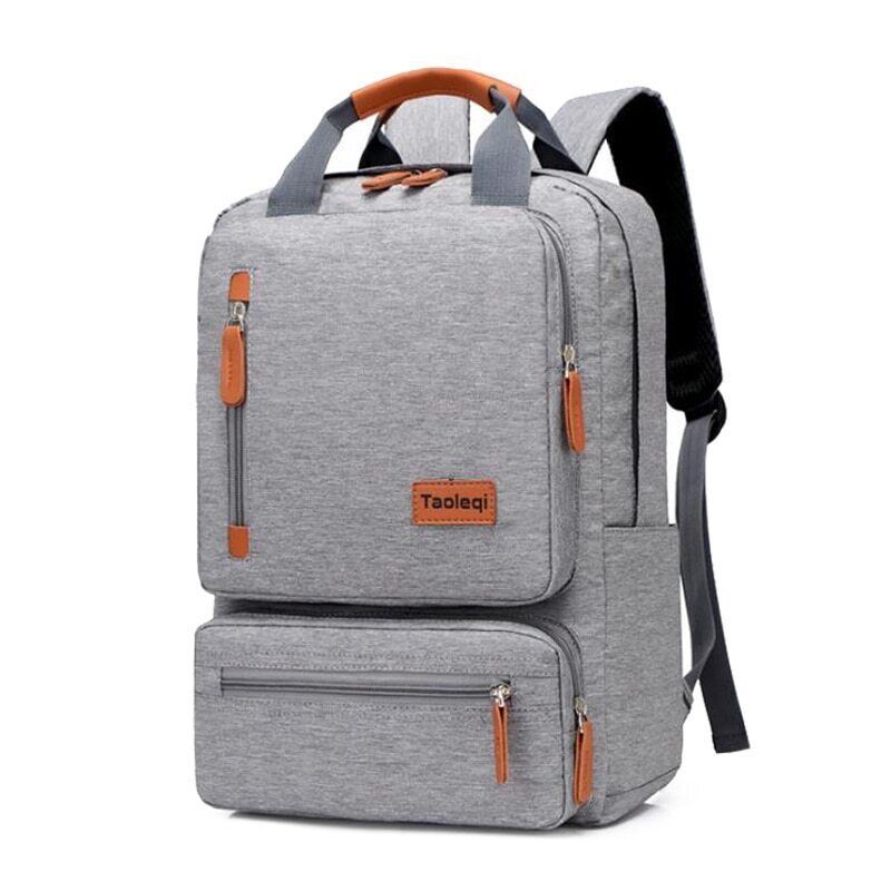 Business Backpack Men Light 15 inch Laptop Bag Oxford Cloth Lady Backpack Gray