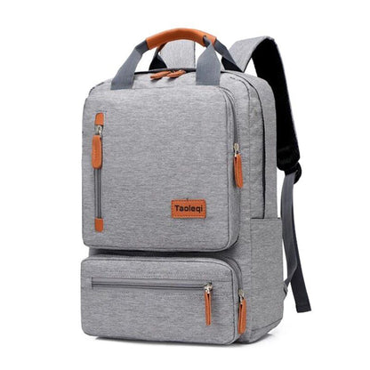 Business Backpack Men Light 15 inch Laptop Bag Oxford Cloth Lady Backpack Gray