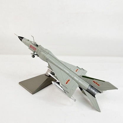 1:100 23CM J-8 Fighter Airplane Diecast Military Aircraft Plane Model