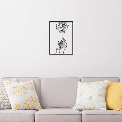Modern Metal Line Art Wall Decor Simple Silhouette Female Body Line Home Hanging