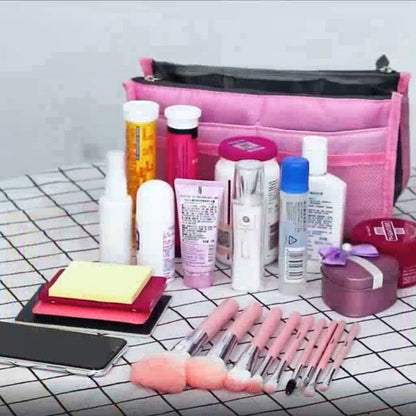 Organizer Insert Bag Folding Storage Handbag Travelling Cosmetic Bag 28*16.5*9CM