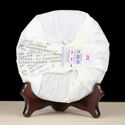 2018 Menghai TAETEA Small DRAGON PILLAR Dayi Tea Cake Pu-erh 357g 1801 Ripe Puer
