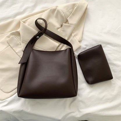 Leather Tote Bag Women Female High Capacity Shoulder Side Bag Handbags