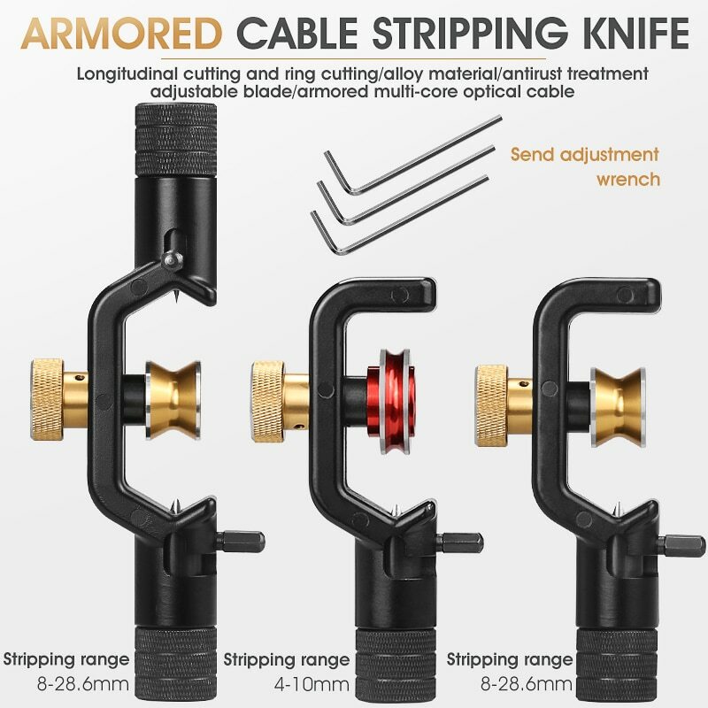 Optical Cable Slitter Fiber Optic Stripping Tool Jacket Slitter Sheath Cutter