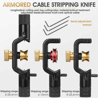Optical Cable Slitter Fiber Optic Stripping Tool Jacket Slitter Sheath Cutter