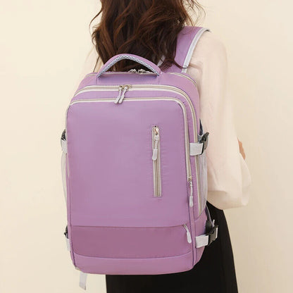 Women Travel Backpack Daypack Teenage Girls Charging Schoolbag Luggage Shoes Bag