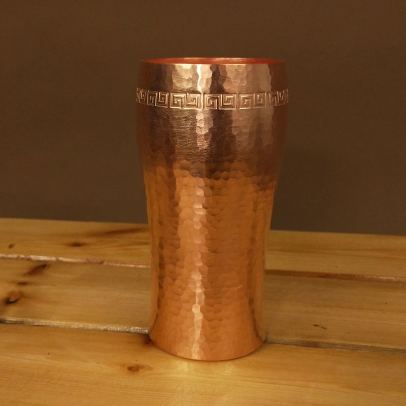 Handmade Thickened Pure Copper Beer Mug 500ml Hammered Cold Drink Cup