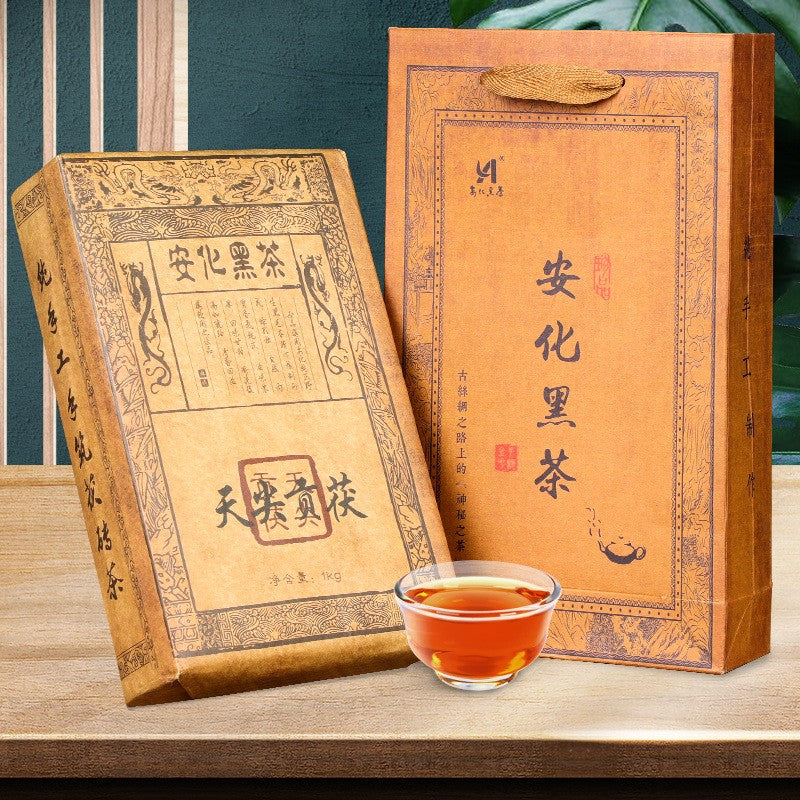 1000g High-quality Hunan Anhua 2023 Tianjian Guifu Chen Nian Dark Tea Brick