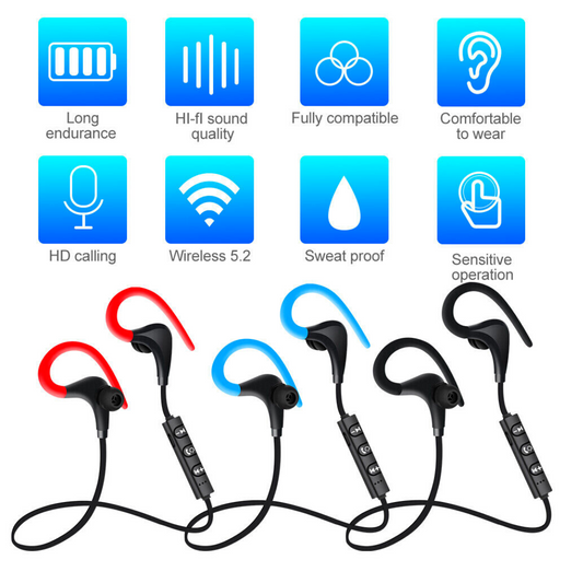 Ear Hook Headphone Wireless Bluetooth 5.0 Headphones Noise Canceling Earbuds
