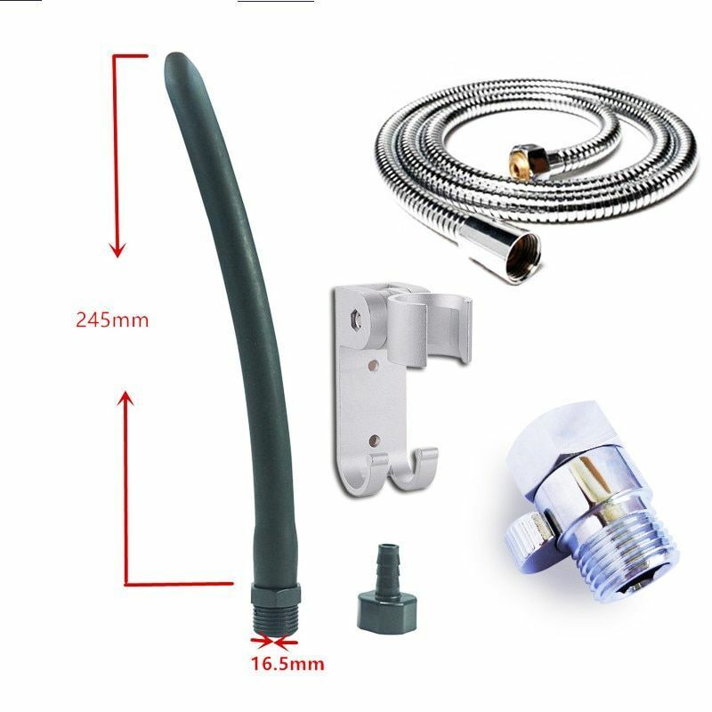 Shower Nozzle Silicone Enema Healthy Rectal Anal Syringe Douche System Vaginal